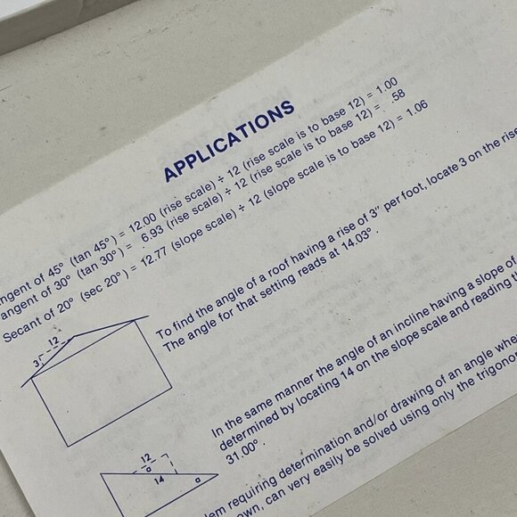 Vintage STAEDTLER Mars 964 51-10 Adjustable Triangle with Slope & Rise Drafting - Picture 7 of 10